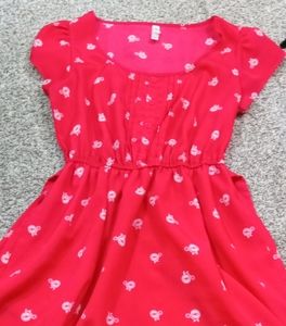 Novelty bicycle print dress